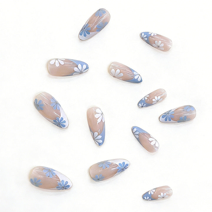Floral Design Press-On Nail Set Bowlift