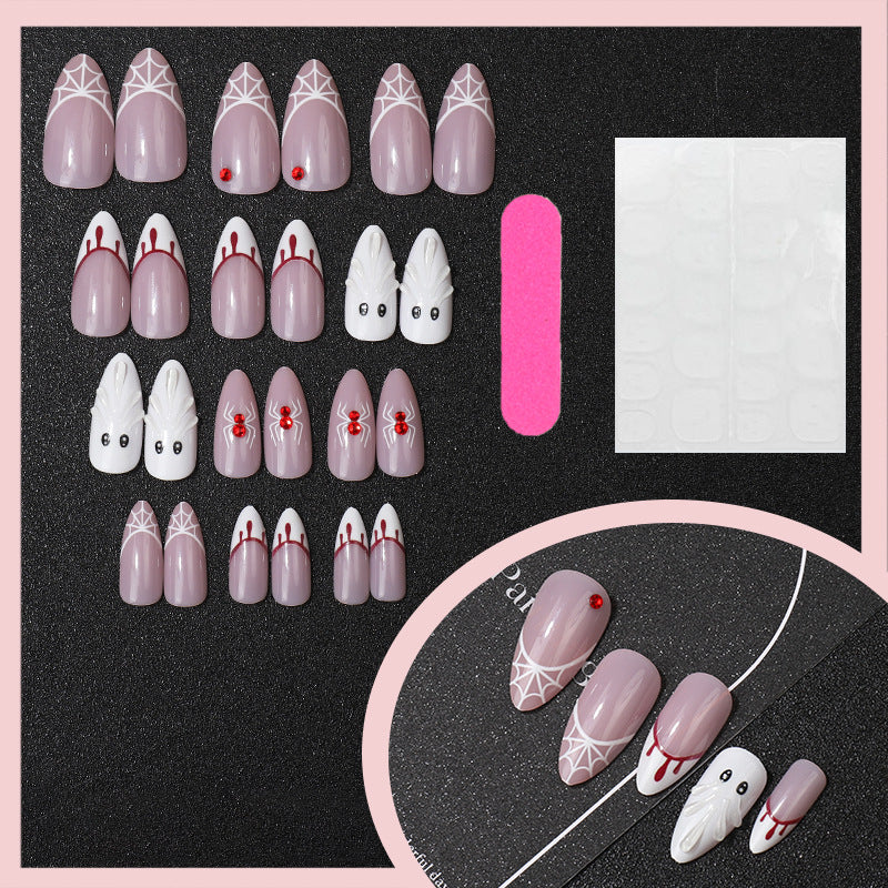 Creative Halloween Themed Press-On Nail Set Bowlift