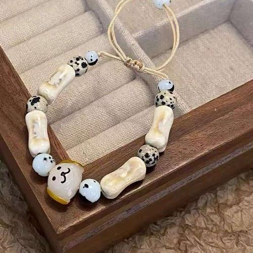 Cute Dog Bone Bead Bracelet Bowlift