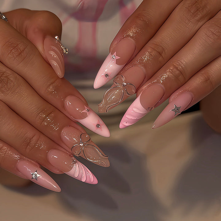 Nail set with glamour design Bowlift