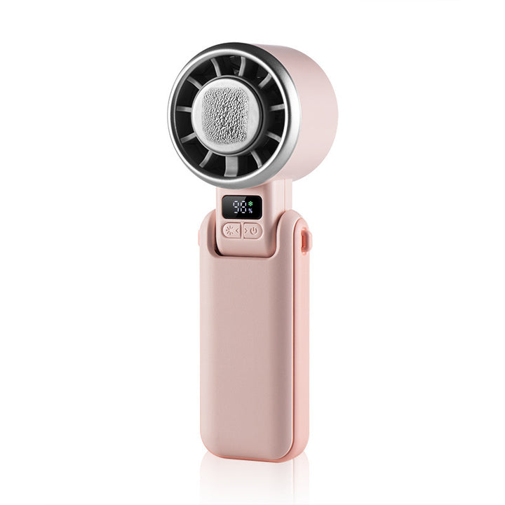 Ladies Portable Multifunctional Fan with LED Display Bowlift
