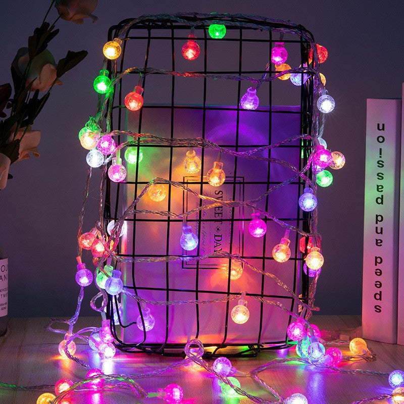 Globe LED String Lights With Waterproof Copper Wire And Textured Clear Bulbs Bowlift