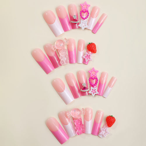 Artificial nail set with decorative accents Bowlift