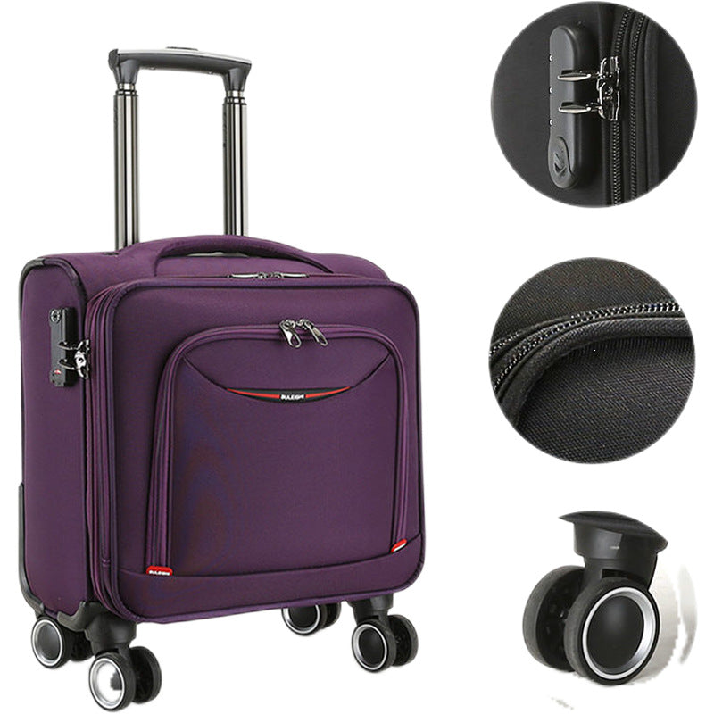 Hard-shell trolley suitcase with stable 360-degree wheels and integrated combination lock Bowlift