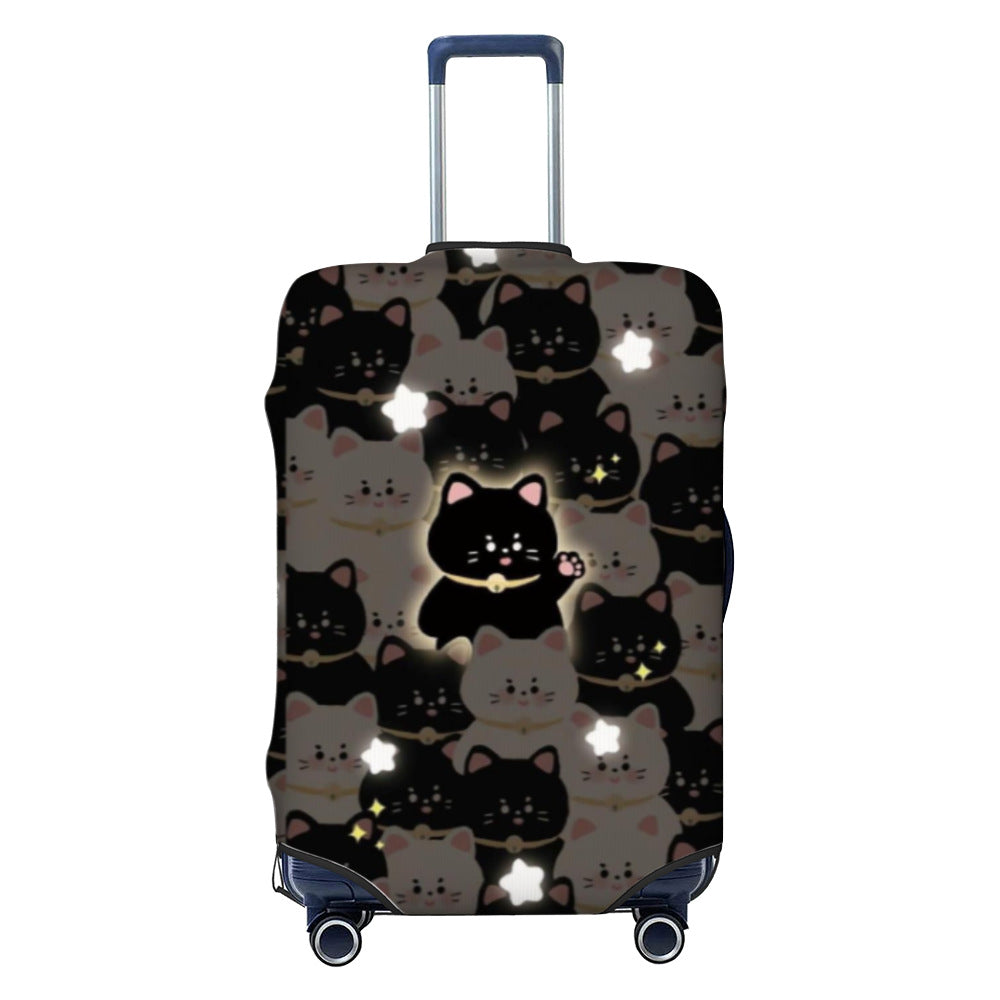 Unisex hard-shell cabin trolley with vintage travel illustration, 360° swivel wheels and telescopic handle Bowlift