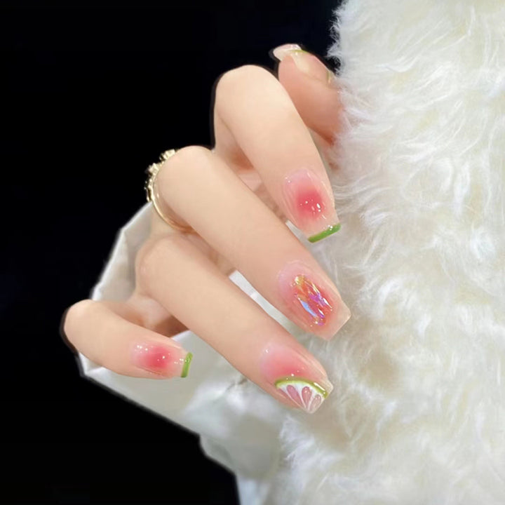 Creative art fake nails with fruit design Bowlift