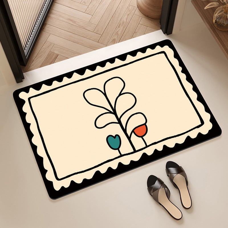 Playful Cartoon Dog-Themed Bath Mat Bowlift