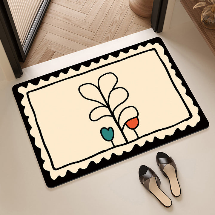 Playful Cartoon Dog-Themed Bath Mat Bowlift