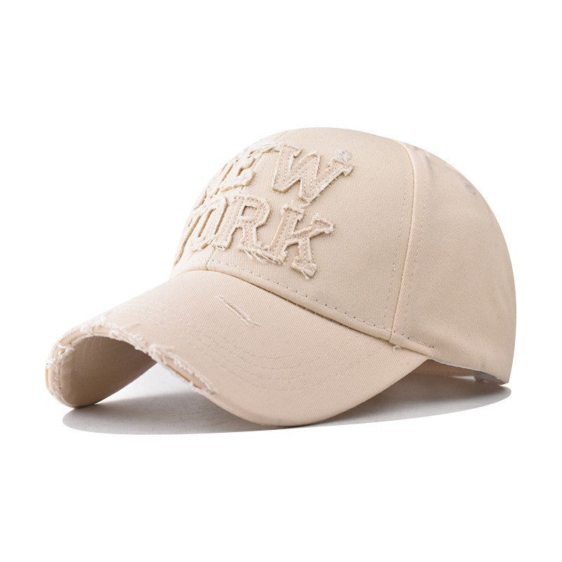Women's Distressed Embroidered Baseball Cap Bowlift