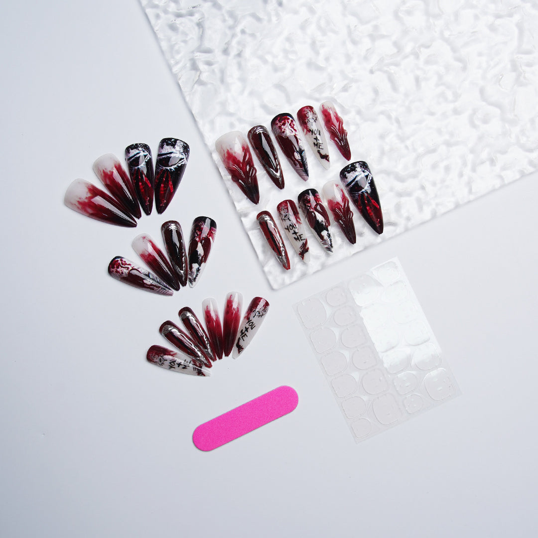 Exclusive artificial nails with floral design Bowlift
