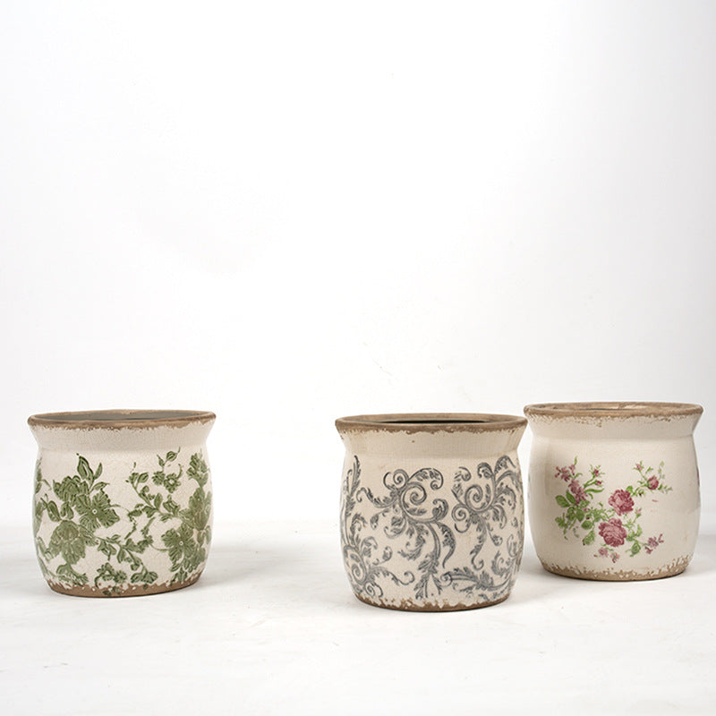 Decorative ceramic plant container with artistic design Bowlift