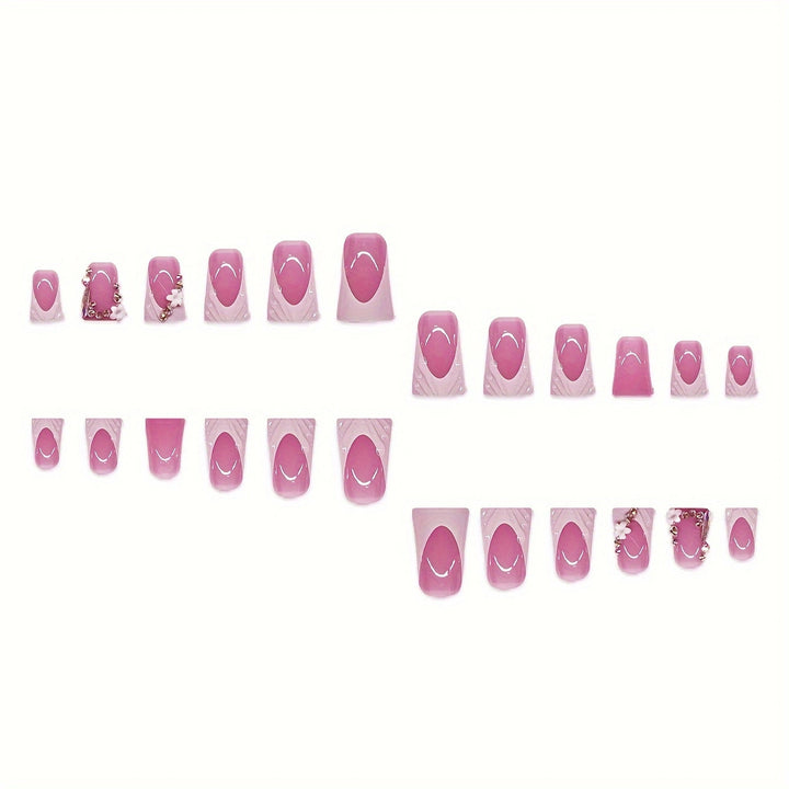Elegant Press-On Nail Art Set Bowlift