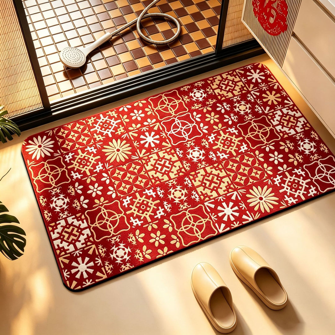 Geometric Patterned Anti-Fatigue Bath Mat Bowlift