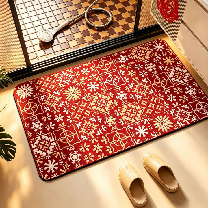 Geometric Patterned Anti-Fatigue Bath Mat Bowlift