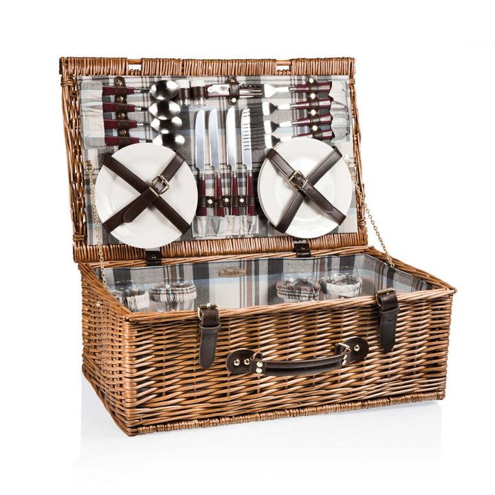 Ladies Picnic Basket with Integrated Utensils and Stylish Details Bowlift