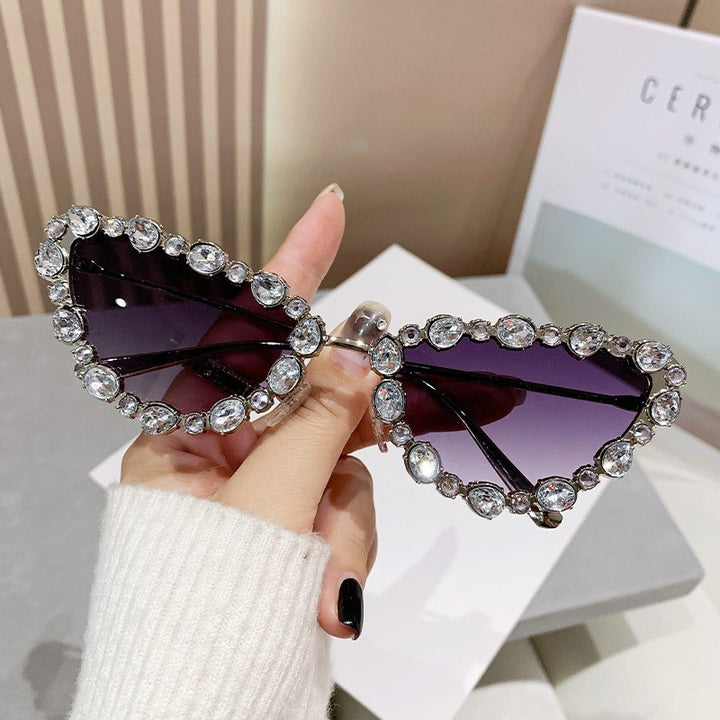 Glamorous Rhinestone-Embellished Sunglasses