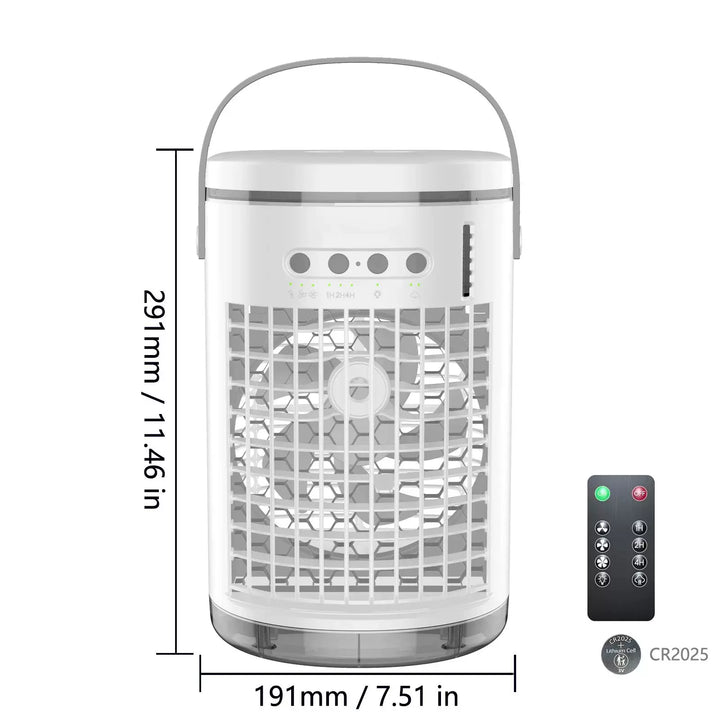 Unisex One Size Compact Portable Evaporative Air Cooler with USB Power Remote Control LED Mood Light Bowlift
