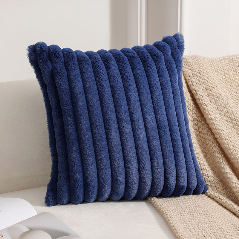 Textured Faux Fur Decorative Pillow