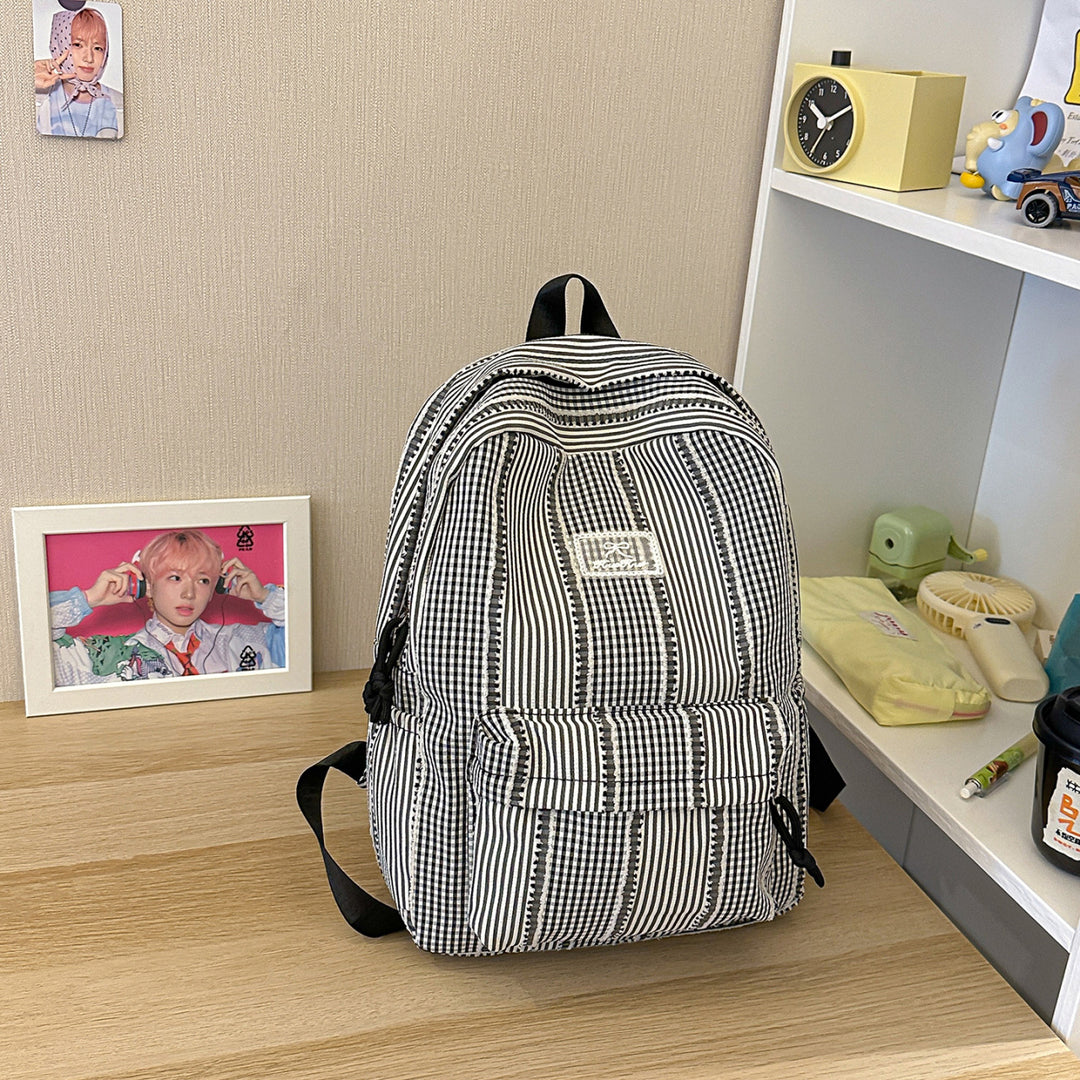 Casual Striped Backpack