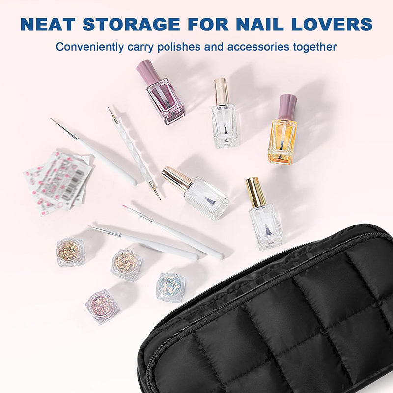 Cosmetic Organizer Bag with Transparent Design and Practical Compartments Bowlift