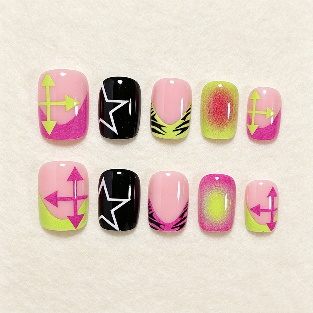 Colorful Abstract Nail Art Set Bowlift