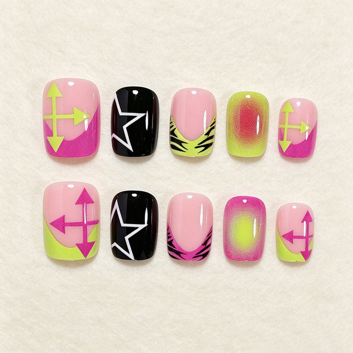 Colorful Abstract Nail Art Set Bowlift
