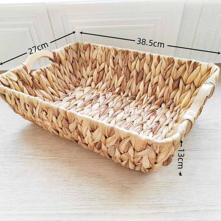 Handwoven Natural Fiber Storage Tray Bowlift