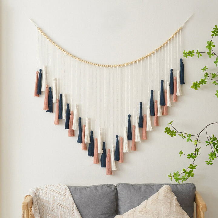 Decorative Macrame Wall Hanging with Tassels Bowlift