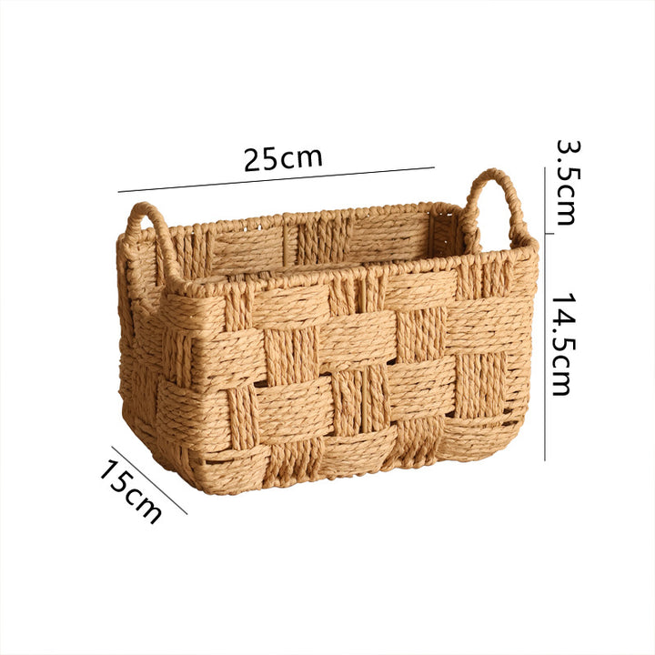 Structured storage basket made of natural material Bowlift
