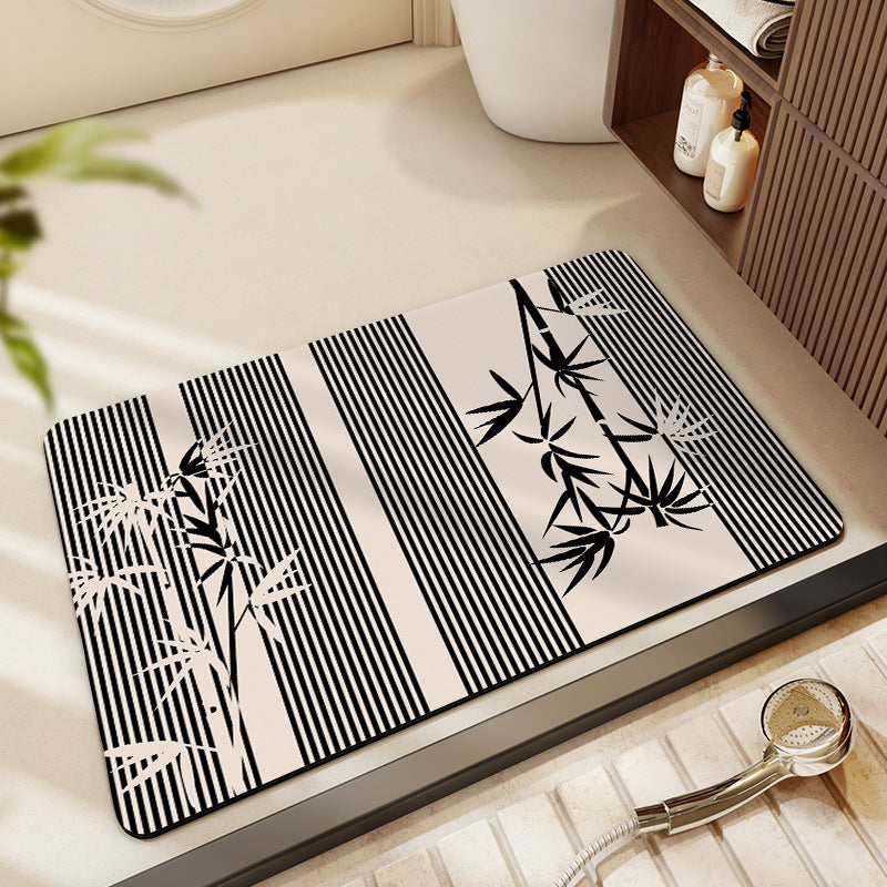 Floral Patterned Bathroom Mat Bowlift