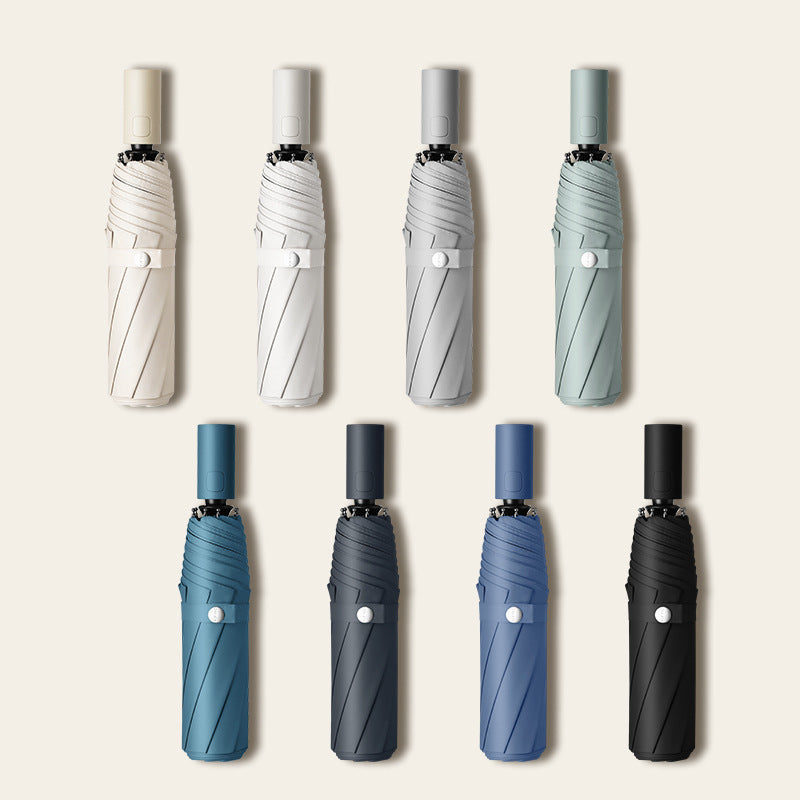 Ladies Automatic Folding Umbrella with Ergonomic Design and Wind Resistant Technology Bowlift
