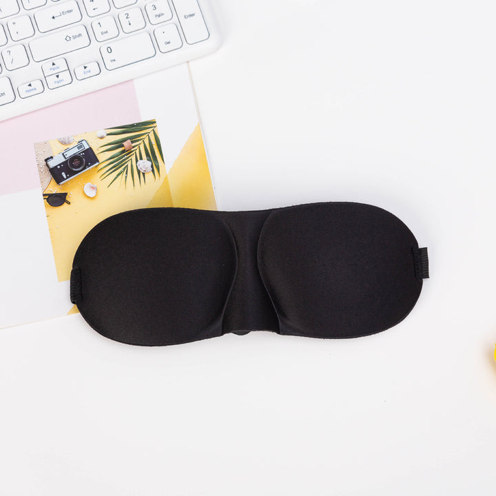 Unisex nan light-blocking travel mask with thermoformable nylon cover and wide comfort band Bowlift