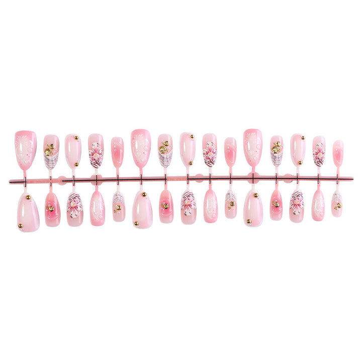 Creative Floral Press-On Nail Set Bowlift