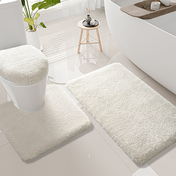 Plush Bathroom Mat Set