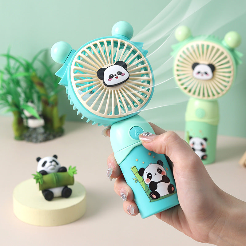 Ladies portable mini fan with cute panda design Bowlift