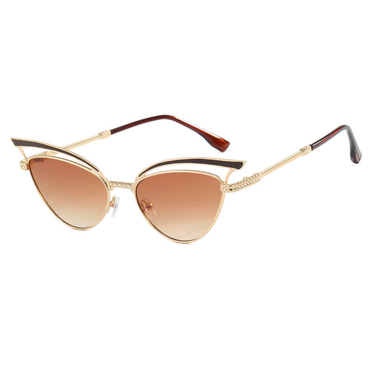 Women's Cat-Eye Glasses with Filigree Design Element Bowlift