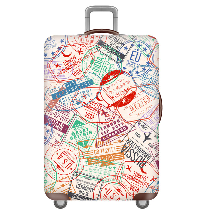 Unisex non-elastic suitcase cover with tropical leaf pattern, stretch protective cover for hard shell and soft case Bowlift