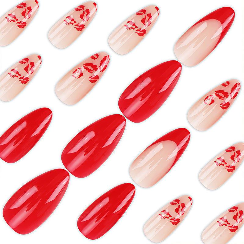Luxurious Artistic Almond-Shaped Press-On Nails Bowlift
