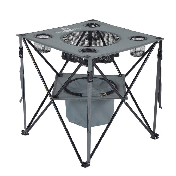 Folding table with cup holders Bowlift