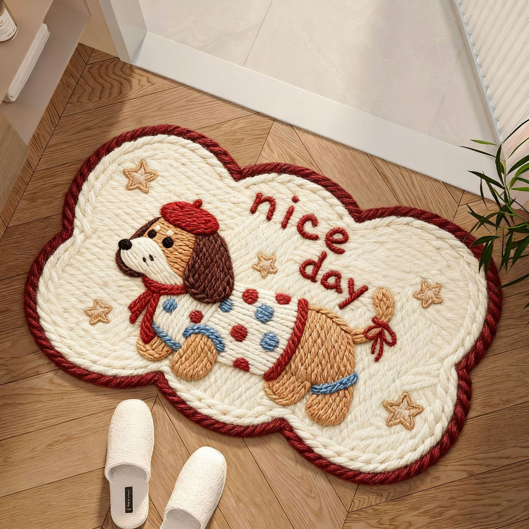 Adorable Dog-Themed Area Mat Bowlift