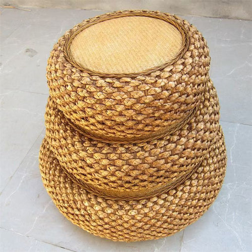 Handcrafted Braided Seat Pouf Bowlift