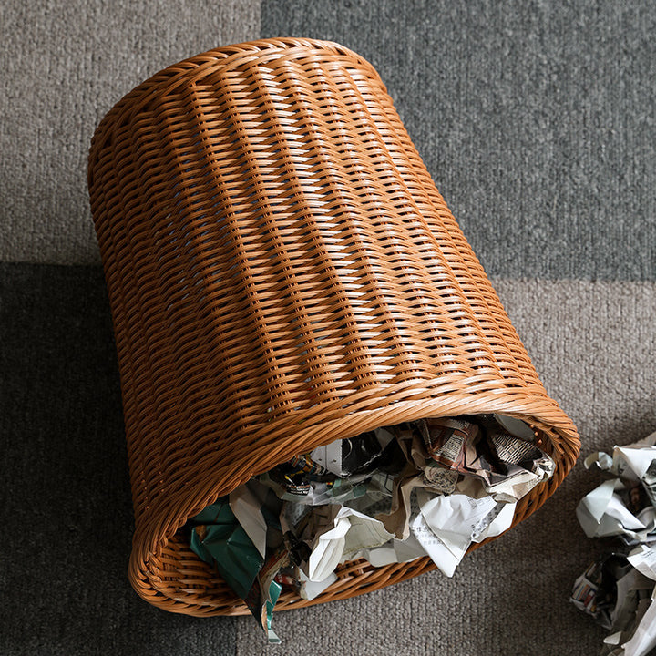 Decorative Woven Waste Basket Bowlift