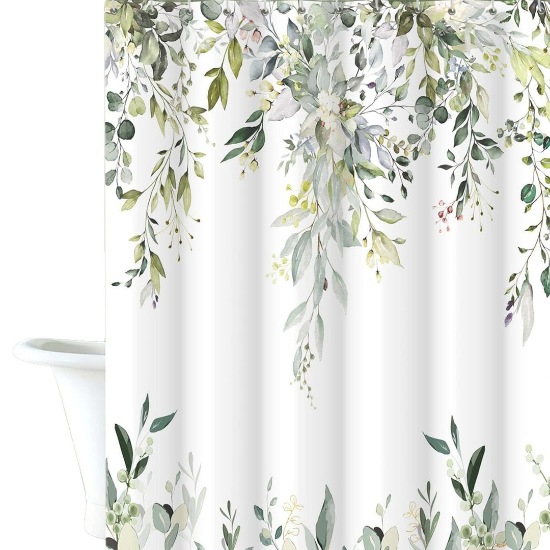 Floral Print Shower Curtain Bowlift