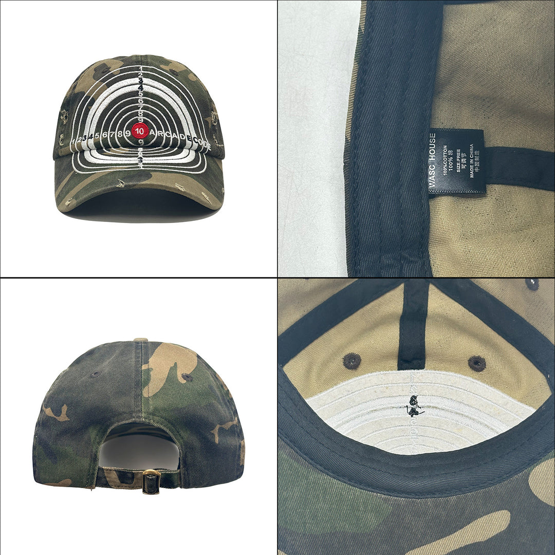 Ladies Camouflage Cap with Embroidered Design Bowlift