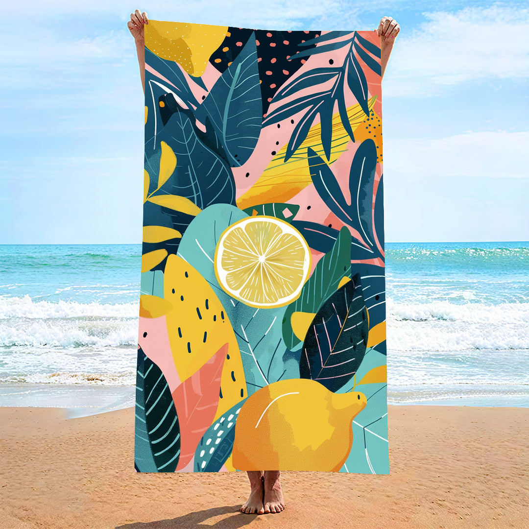 Ladies beach towel with maritime stripe pattern Bowlift