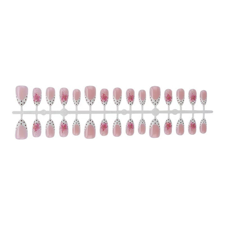 Artistic Floral Design Press-On Nails Bowlift