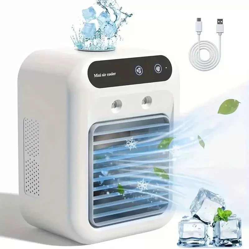 Unisex One Size Personal Desktop Evaporator Micro Cooler with Top Fill Ice Reservoir Adjustable Multi-Angle Air Outlets Whisper Quiet USB Fan Bowlift