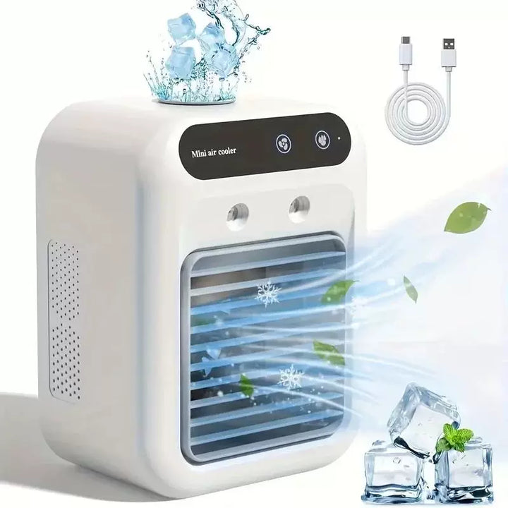 Unisex One Size Personal Desktop Evaporator Micro Cooler with Top Fill Ice Reservoir Adjustable Multi-Angle Air Outlets Whisper Quiet USB Fan Bowlift