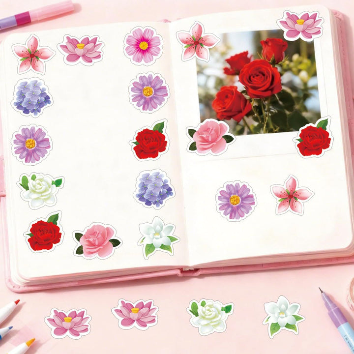 Floral-Themed Sticker Set Bowlift