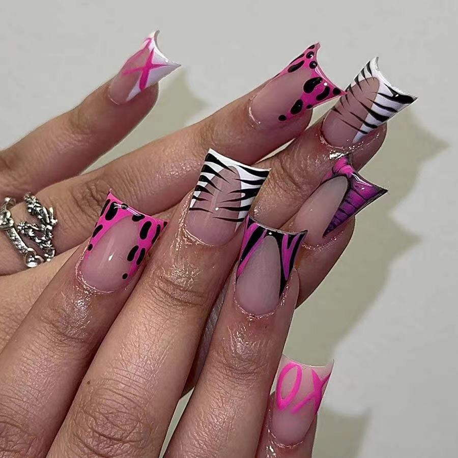 Creative Animal Print Nail Art Enhancements Bowlift